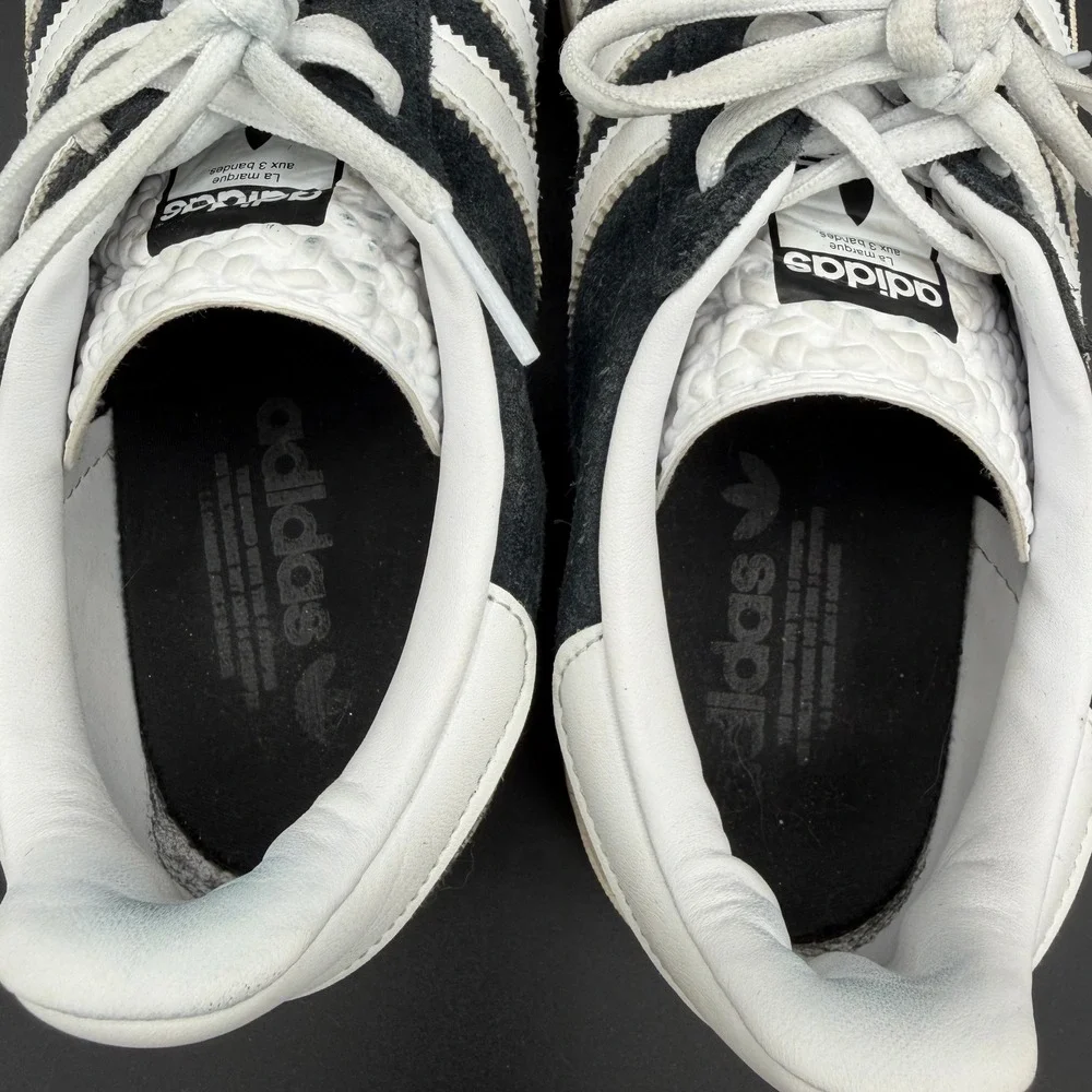 Adidas Gazelle Womens 9 Bold Platform Sneakers Core Black White